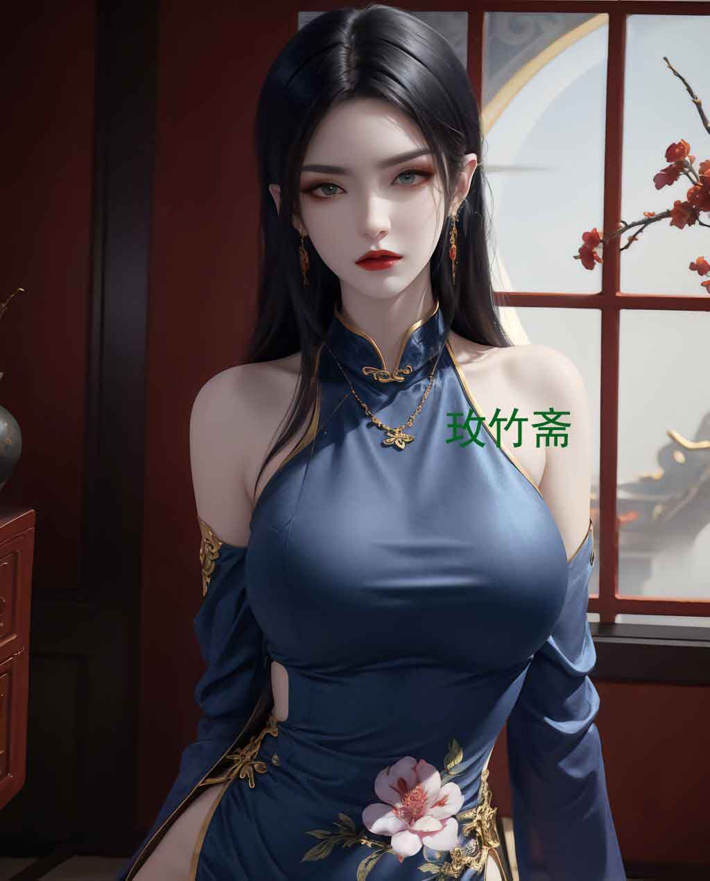 斗破苍穹彩鳞现代装性感黑丝壁纸