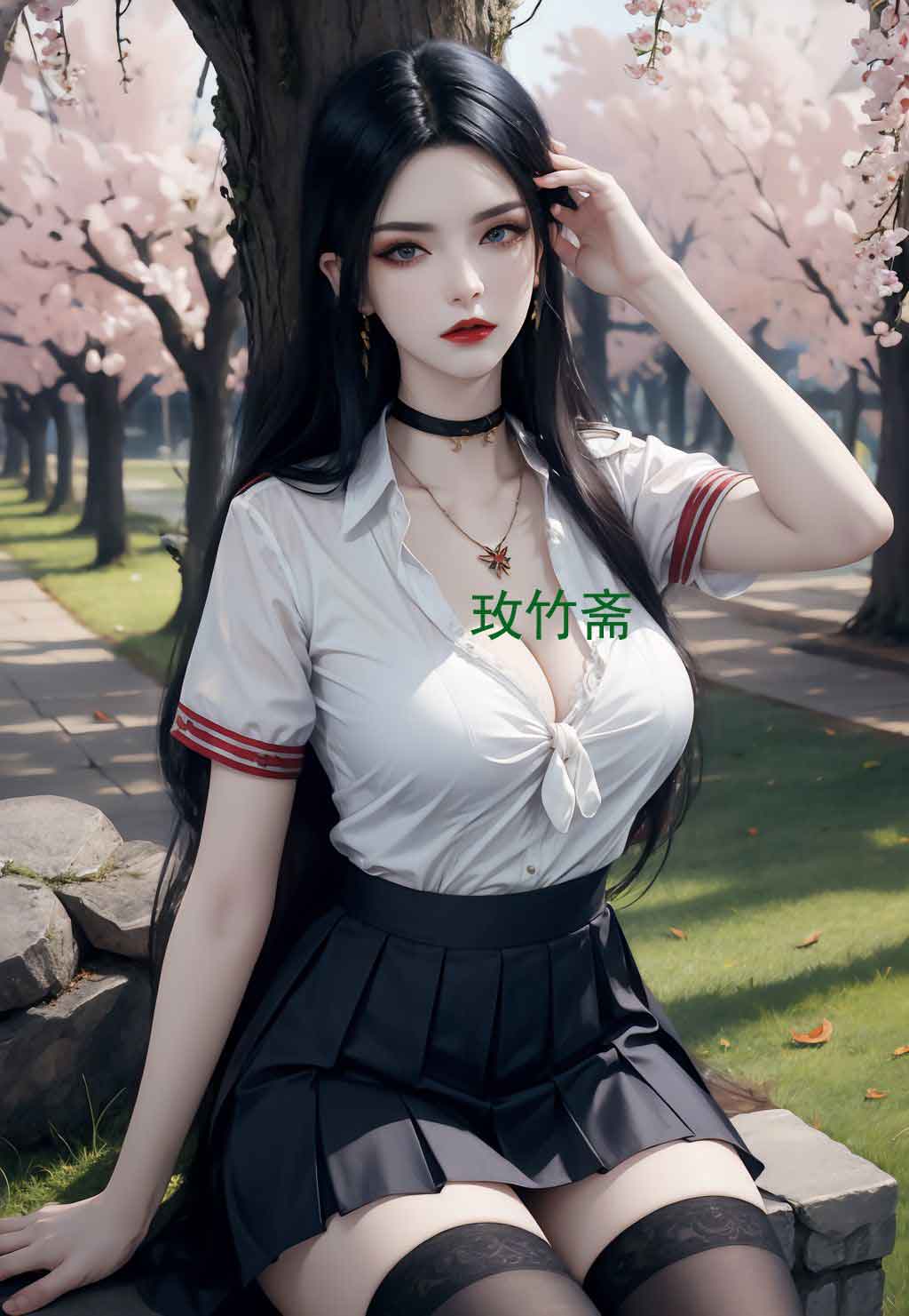 斗破苍穹彩鳞现代装性感黑丝壁纸