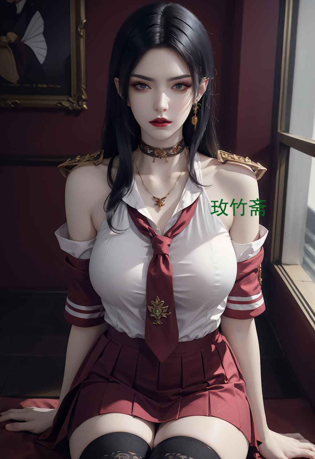 斗破苍穹彩鳞现代装性感黑丝壁纸