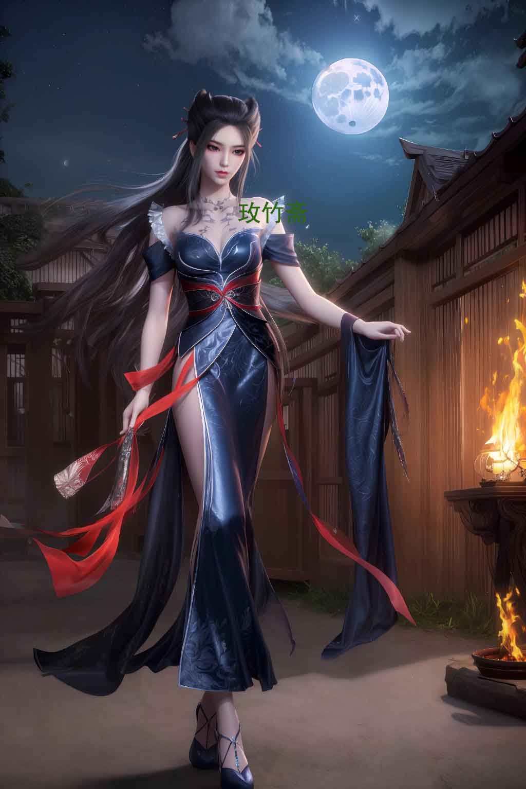 《天行九歌》焰灵姬旗袍美腿壁纸