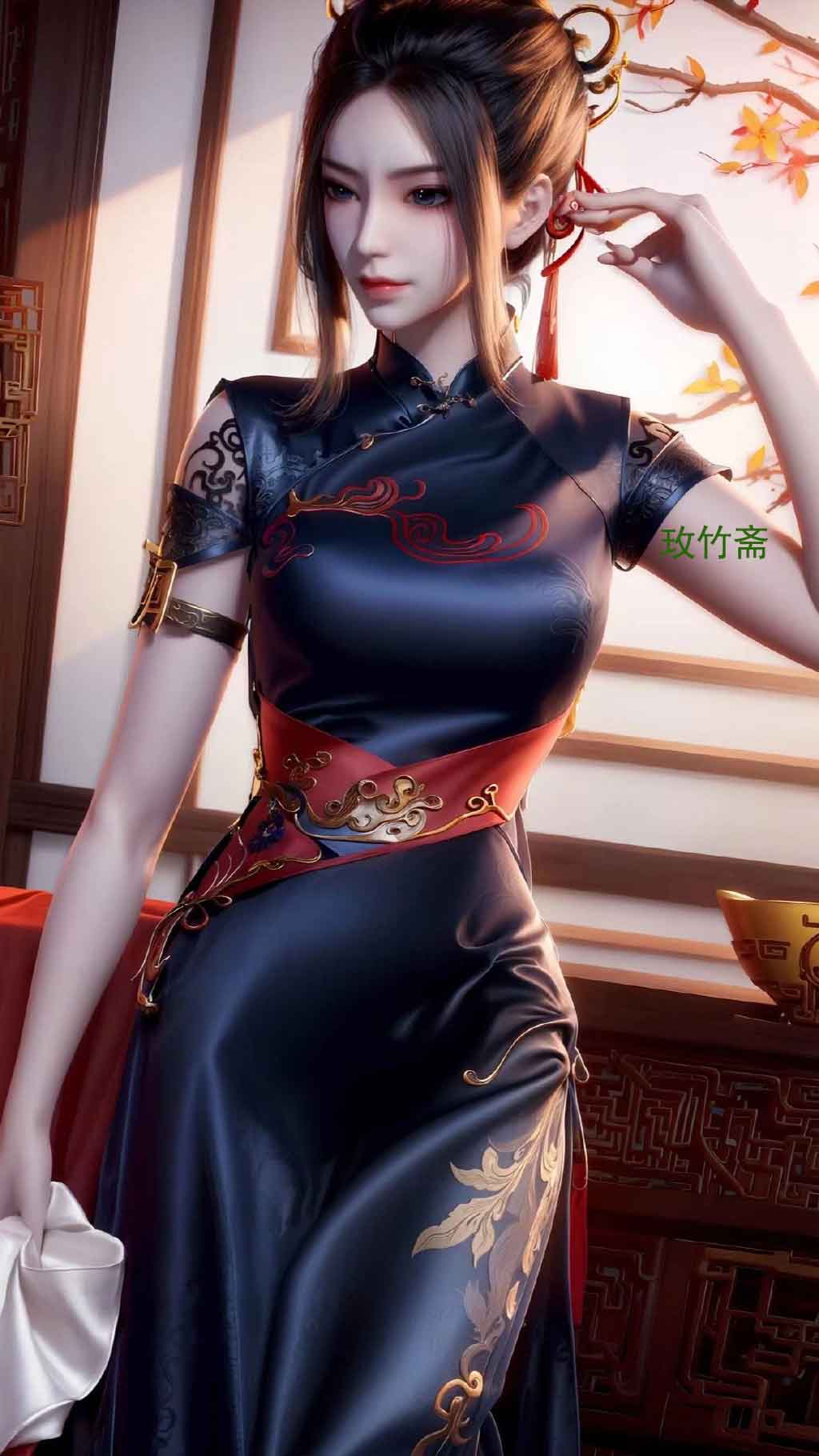 《天行九歌》焰灵姬旗袍美腿壁纸